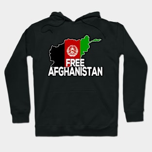 FREE AFGHANISTAN - Afghanistan Flag & Map Hoodie